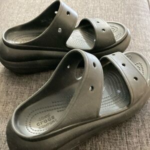 Black Crocs Slide Sandals